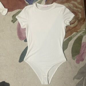 Pink Lilly ribbed body suit